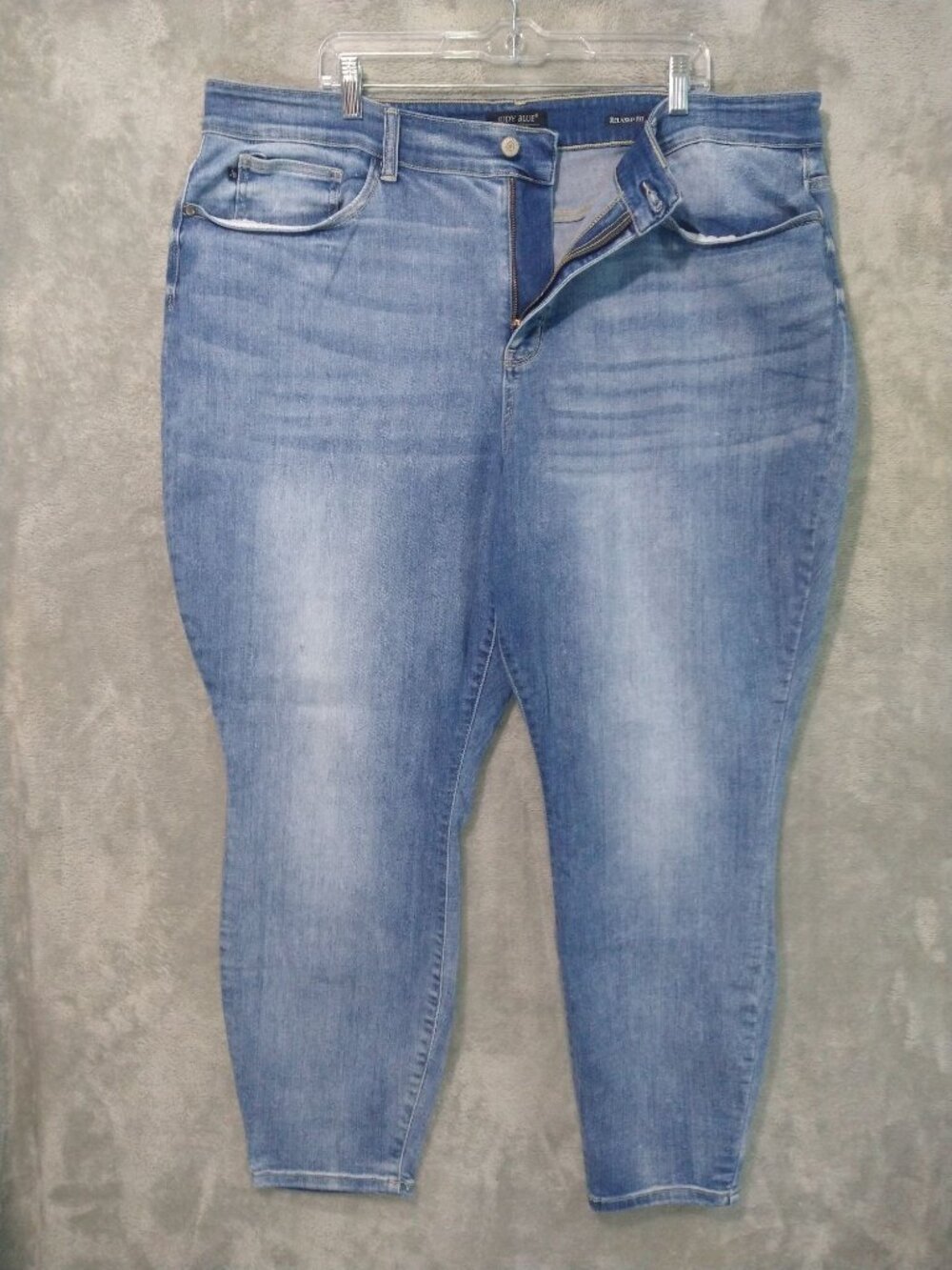 Judy Blue Jeans Womens 24W Denim Relaxed Fit High Rise Medium Wash Stretch